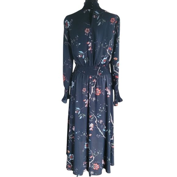 Nannette Red and Black A-line Dress with Bishop Sleeves - Picture 7 of 10